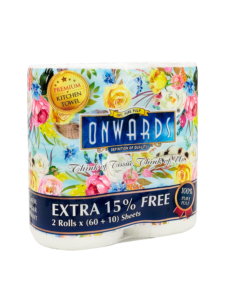 Onwards - Kitchen Towel<br/> 2 Rolls x 60 Sheets + 10 Sheets